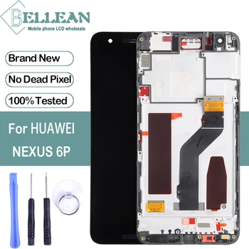 

Dinamico 5.7inch For Huawei Nexus 6P Lcd Display With Touch Screen Digitizer Assembly Replacement Nexus 6P Display With Frame