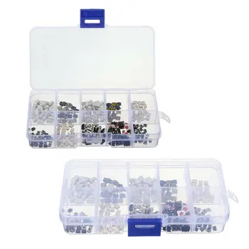 

250Pcs 10 Types Tactile Push Button Switch Car Remote Key Button Microswitch Tool Kit Momentary Tact Assortment Kit