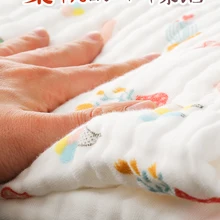 Детское Марлевое банное полотенце, шесть слоев, супер мягкая впитывающая ткань для увеличения