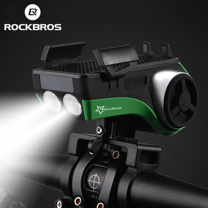 Online ROCKBROS Wasserdichte 5 in 1 Fahrrad Computer Telefon Halter Bluetooth Audio MP3 Player Lautsprecher 4400mAh Power Bank Glocke Fahrrad licht