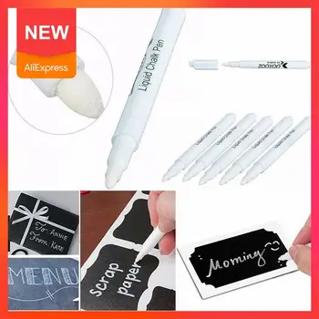 

1pc Liquid Dust-free Chalk Pen 13.5cm Length Erasable Pen Handwriting Glass Marker Blackboard Pen White Blackboard Marker G5Q8