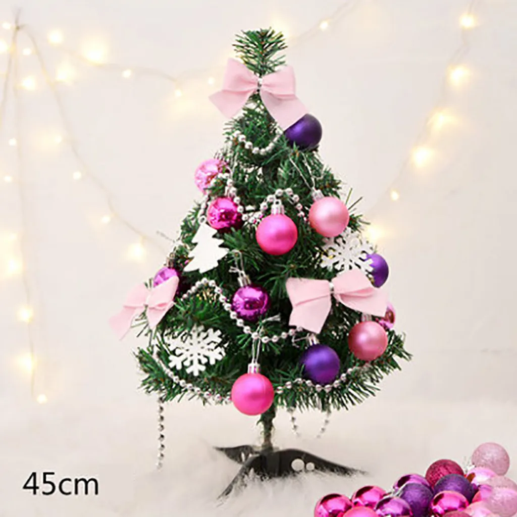 45 см мини-дерево, искусственные настольные мини-елочные украшения, navidad, Рождественская миниатюрная елка, рождественские украшения для дома