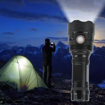 

USB Charging LED Flashlight Hight Brightness Waterproof Rescue For Outdoor Hiking Flash Torch