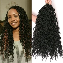 

VERVES Dread Faux Locs Wave 18 inch Crochet Braids hair For Women Synthetic Braiding Hair Extensions Blonde Black Brown Bug