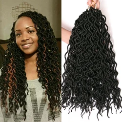 VERVES Dread Faux Locs Wave 18 inch Crochet Braids hair For Women Synthetic Braiding Hair Extensions Blonde Black Brown Bug