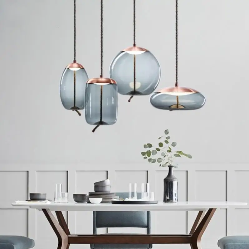 

glass chandelier postmodern contracted stage designer artistic personality combination of single head droplight