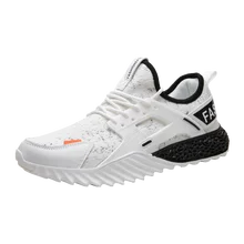 Уличная прогулочная обувь противоскользящая Мужская Удобная спортивная обувь из сетчатого материала мужские студенческие кроссовки на шнуровке с круглым носком zapatos de hombre