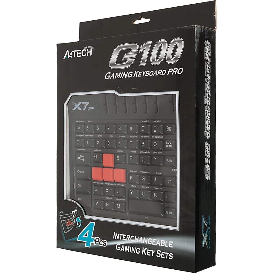Игровой блок A4 X7-G100 черный USB Multimedia for gamer