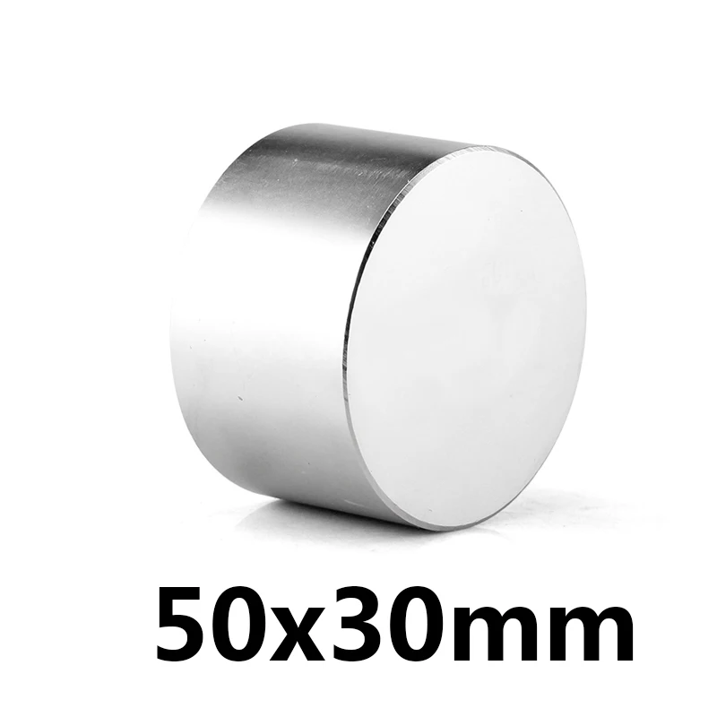 1/3/5 шт. магнит N52 диаметром 50x30mm Горячая Круглый Магнит Сильные Магниты
