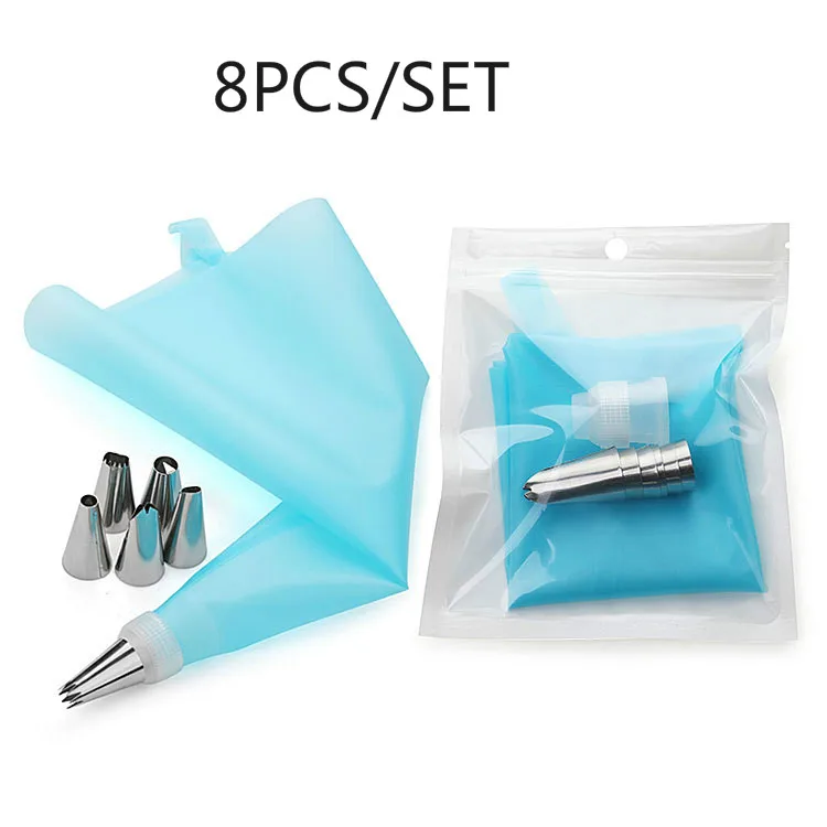 50 силиконовых кондитерских мешков 48 насадок из нержавеющей стали сделай сам для