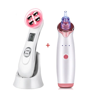 

RF LED Photon Therapy Facial Lifting Beauty Machine Mesotherapy Wrinkle Removal Skin Rejuvenation + Blackhead Remover Vacuum 30