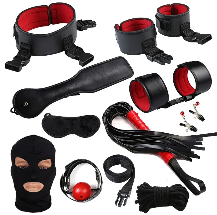 REVIEW TOP SELLER  Appealing Bondage Bundle Flirting Toys Set of 10 Adult Products Alternative Blinds Hoods Couples Fl