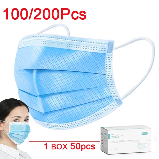 US $70.83  DHL Fast Shiping Protective Mask 3 Layer face Masks Non-Woven Facial Protection Cover Prevent bacte