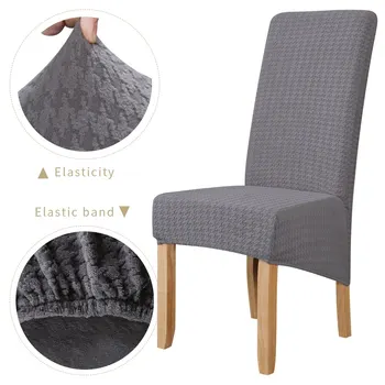 

1/2/4/6PcsThick Spandex Stretch Chair Cover Solid Color Chair Cover Thick Spandex Stretch Elastic Slipcovers Universal Protector