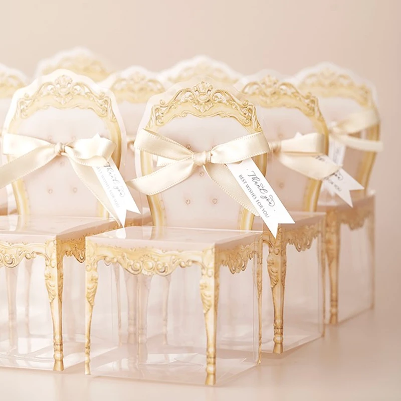 10 шт. креативная Ретро Свадебная сахарная розовая золотая коробка ПВХ Подарочная коробка с лентой декоративная Свадебная подарочная коробка для стола коробки для конфет