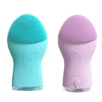 

Facial Cleansing Brush, Sonic Silicone Exfoliating Face Scrubbers, IPX7 Waterproof Electric Massage Brush for All Skin Types(Blu