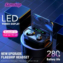 TWS беспроводные наушники HIFI гарнитура 5,0 Bluetooth наушники IPX7 водонепроницаемые с микрофоном спортивные наушники настоящие беспроводные наушники