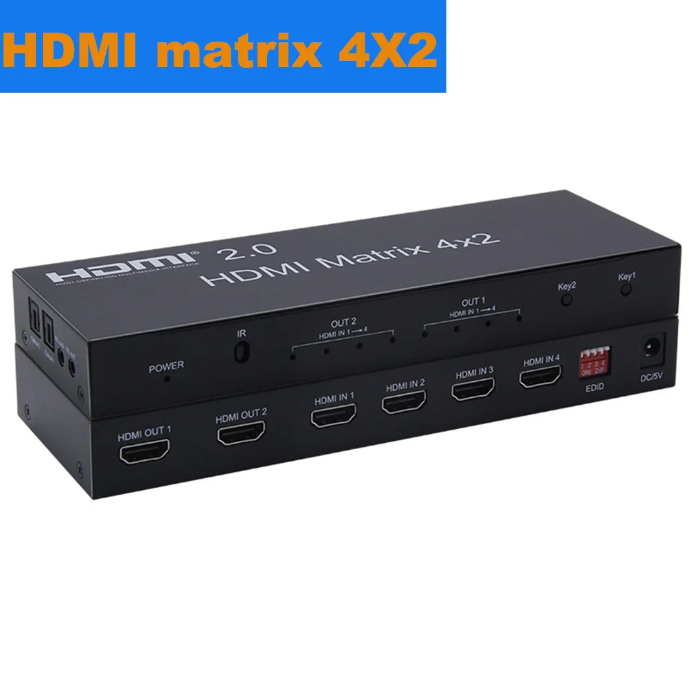 Матрица HDMI 4K 2K 3D 1080P 2 0 матрица 4x4 переключатель разделитель преобразователь 6x2