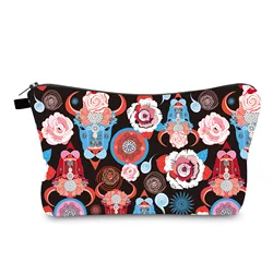Makeup Pouch Cartoon Print Purse Creativity Make Up Organizer Vintage Makeup Travel Bag Pencil Bags Art Print Cute Bag