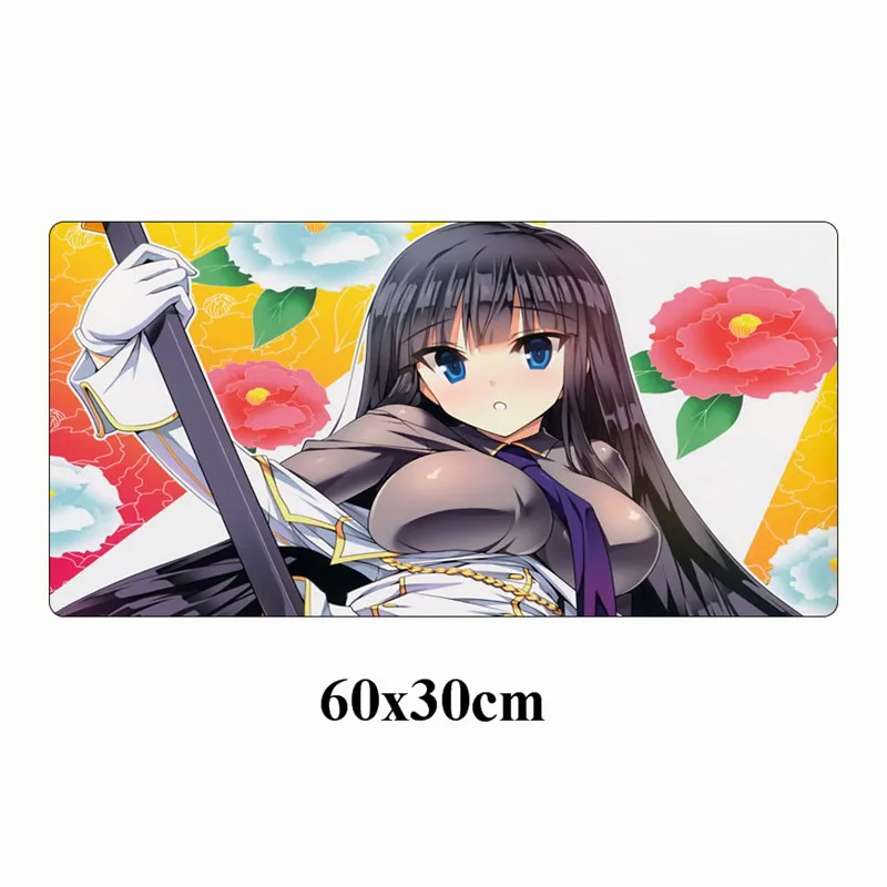 Большой Школьный DXD 60x30 см аниме коврик для мыши Otaku XXL сексуальная девушка игровой коврик для мыши фиксирующий край резиновый прочный компьютерный стол коврик - Color: Blue