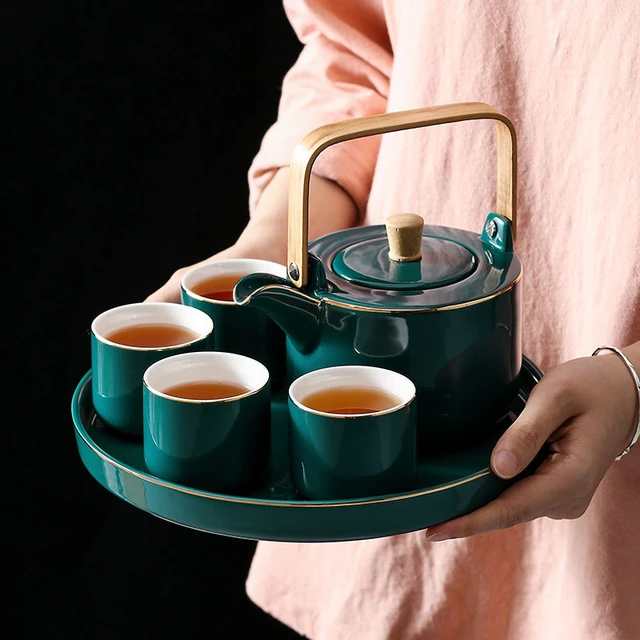 Best Ceramic Teapot Hand Painted Gold Teapot Elegant Tea Pot Set
