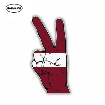 

HotMeiNi 13cm x 6.6cm for Latvia Hand Flag Fine Decal Car Stickers Vinyl JDM Bumper Trunk Truck Graphics Bumper Windows