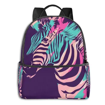 

Backpack School Bags for Teenage Colorful Zebra Animal Travel Bags Style Back Pack Korean Cute Backpack