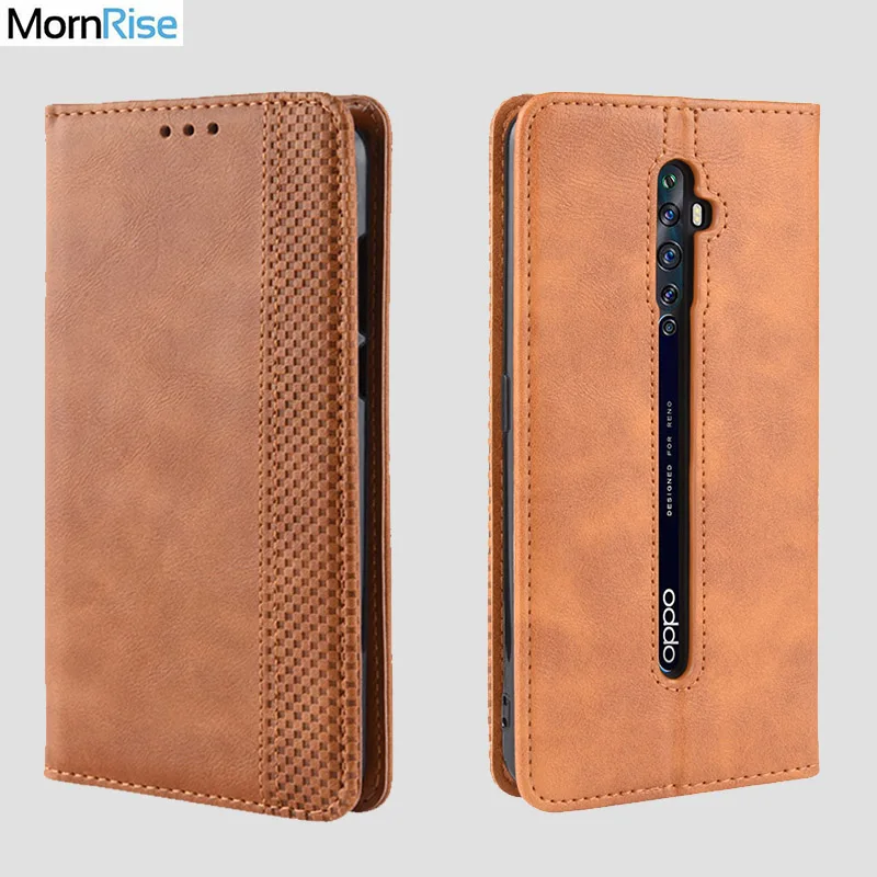 

Luxury Retro Slim Magnetic Leather Flip Cover For OPPO Reno 2Z 2F Case Book Wallet Card Stand Soft Cover Mobile Phone Bags
