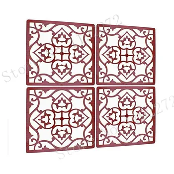 

6pcs Hanging Room Divider, Simple Wood Environmentally Safety Home 0.2" Thick Screen Panel (h-large,15.3"x15.3")