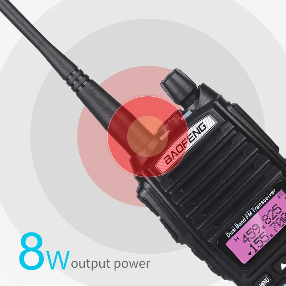 2 комплекта BAOFENG UV 82 8 Вт иди и болтай Walkie Talkie “иди радиостанции UHF VHF Ham CB радио FM