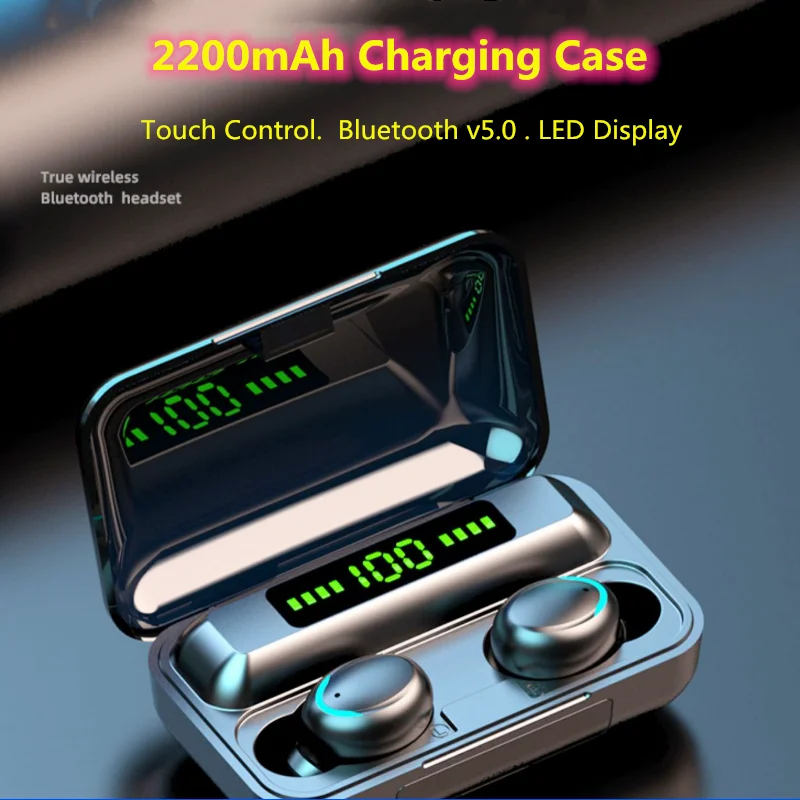 TWS Bluetooth 5.1Earphone 2200mAh Charging Case Wireless Headphone 9D Stereo Sports Waterproof Earbuds Headsets With Microphone|Bluetooth Earphones & Headphones| - AliExpress