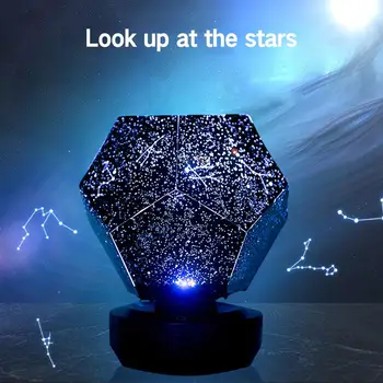 

Projection Lamp LED Starry Sky Romantic Planetarium Star Projector Cosmos Light Night Rotating Play Kids Bedroom Stars Home Lamp