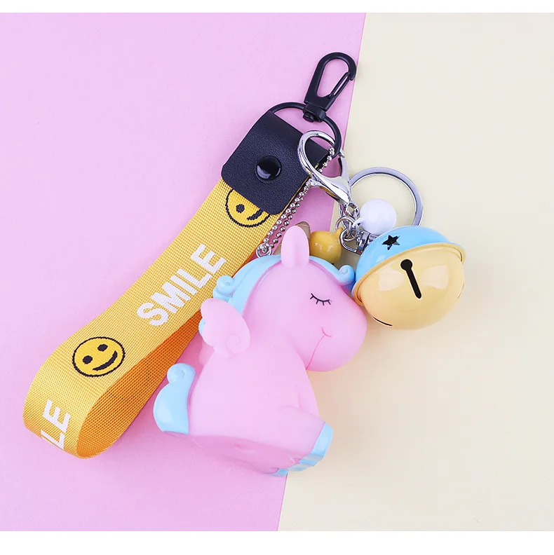 New Style Keychain Creative Cartoon angel ma Key Ring Unicorn Students Couples Gift Car Handbag Pendant