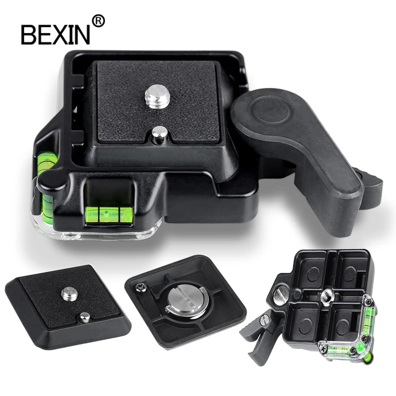

Quick Release Adapter with Two Double Insurance Button Quick Release Adapter for All DSLR Camera Release Plate