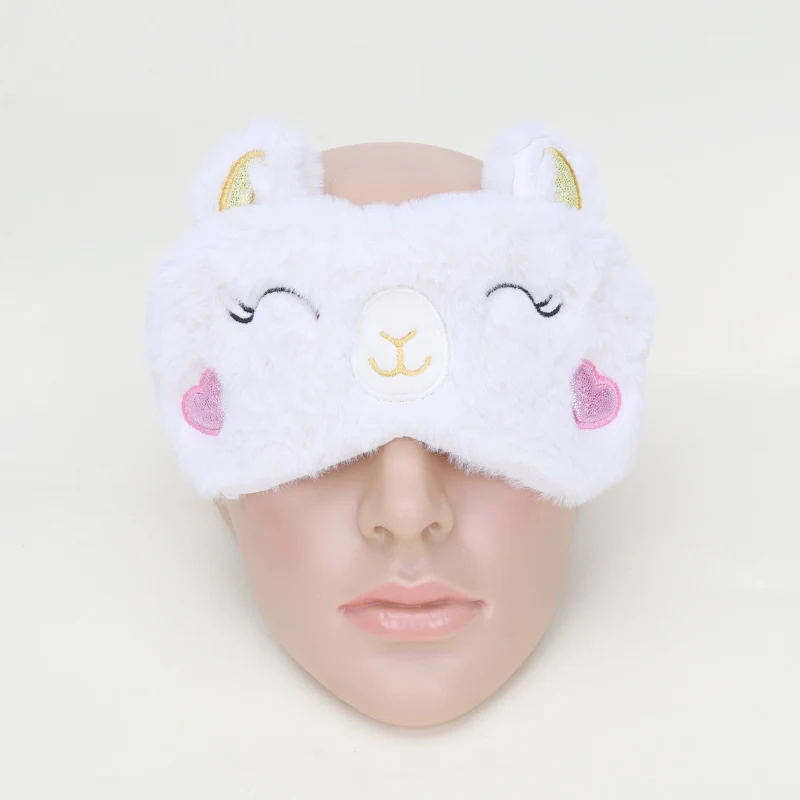 Милая плюшевая накладка на глаза в виде животного маска для сна глаз Folivora Alpaca