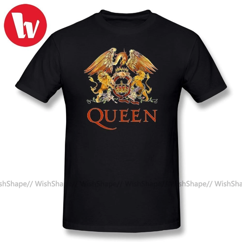 Мужская футболка с логотипом Queen Band Rock хлопковая коротким рукавом Повседневная