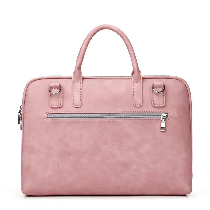 

Waterproof PU Leather Briefcase Business Handbag Laptop Notebook Tablet Case 13 14 15 Inch with Adapter Bag