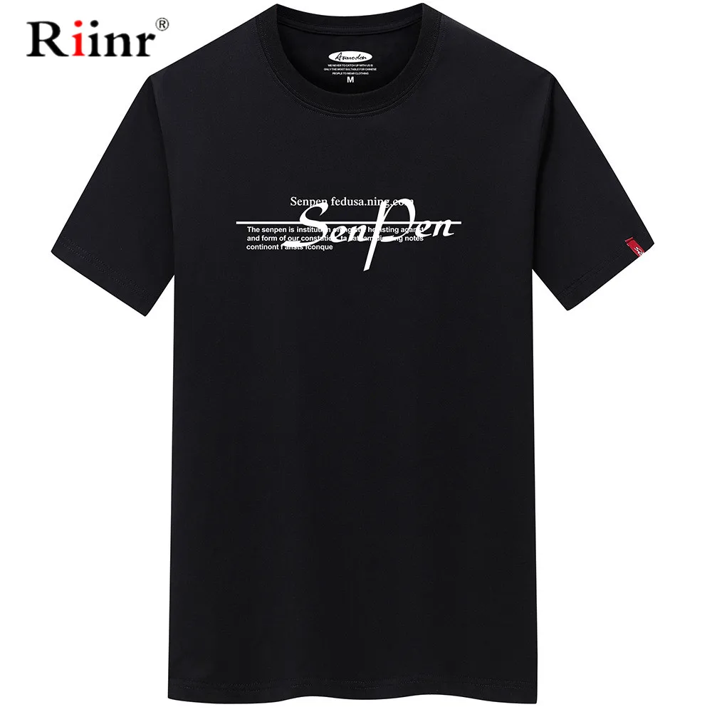 

Riinr 2020 New Summer Fashion Letter Print Tee Shirt Men Large Size Clothes Men T-Shirt O-neck Short Sleeve Casual Cotton 6XL