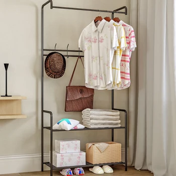 

Simple Steel Frame Floor Cool Hanger Open Simple Wardrobe Rackfloor Hanger Coat Rack Bedroom Hanging Clothes Rack Coat Rack