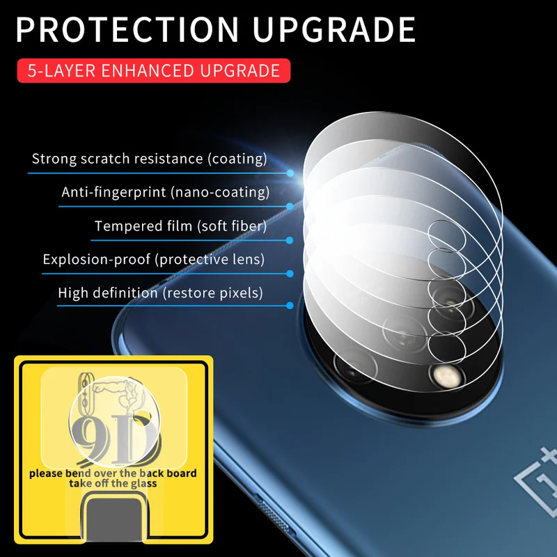 2 шт. пленка для объектива из закаленного стекла для OnePlus 7T Pro задняя защита для экрана камеры для OnePlus 7T прозрачное защитное стекло