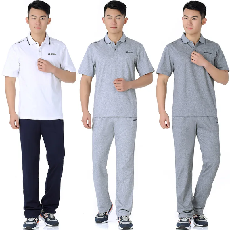 

Sports Clothing Set Men's Summer Casual Large Size Loose-Fit Jogging Suits Middle-aged Daddy Clothes Two-Piece Set