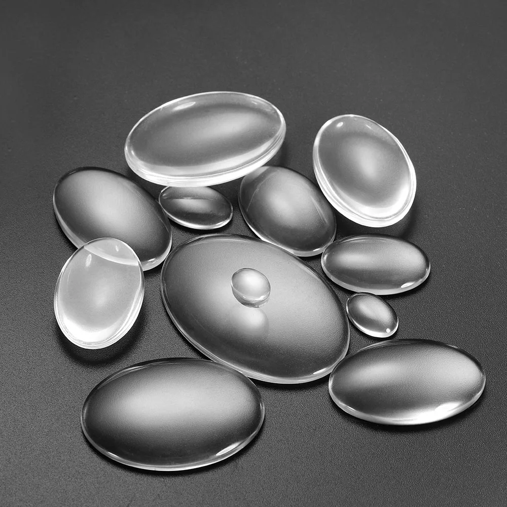 5-50pcs/lot Size 10-50mm Oval Glass Cabochon Cameo
