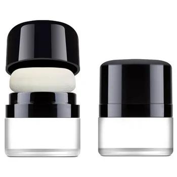 

10pcs 15ml Empty Loose Powder jars With Mirror Powder Puff Black DIY Make up Powder Compact Cosmetic Packing Case