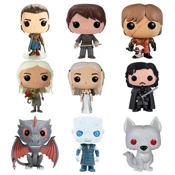 

Game of Thrones Action Figure Toy Jon Arya Tyrion Daenerys Night King Ghost Drogon 9cm PVC Toys For Kids Birthday Christmas Gift