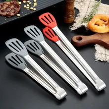 

High Quality Kitchen Tongs Bread Meat Salad Clamp Stainless Steel Handle Frying Spatula Cooking Utensils ​Kitchen Accessories