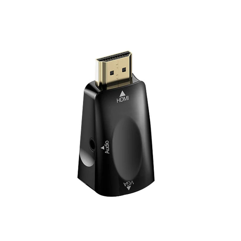 HDMI to VGA  HDMI Male to VGA Felame HD 1080P  ̺ ȯ, PS4 Ʈ PC ڽ   3.5  