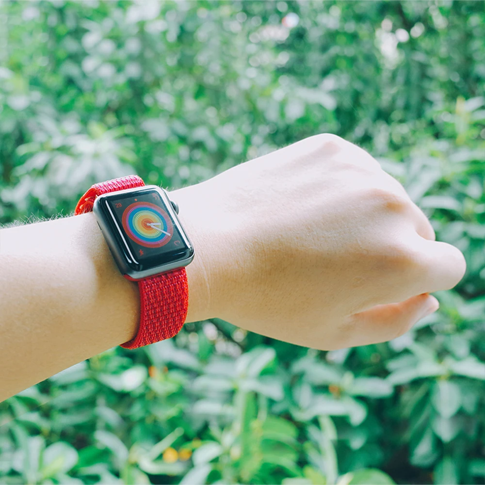 Нейлоновый спортивный ремешок для Apple Watch Series 5 4 3 44 мм 40 мм сменный ремешок iwatch 5 38 мм 3 2 Hyper