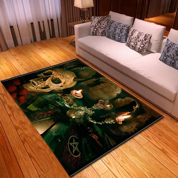 

Halloween Party Area Rug Coffee Table Floor Mats/Rugs 3D Creative Skulls pattern Carpets for Living Room Home Decor Large carpet