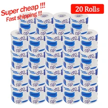 20 רול 3 שכבה חלול החלפת לבן נייר מגבת הדפסת מעניין אסלת נייר ניקוי שולחן בית מטבח נייר מגבות(China)