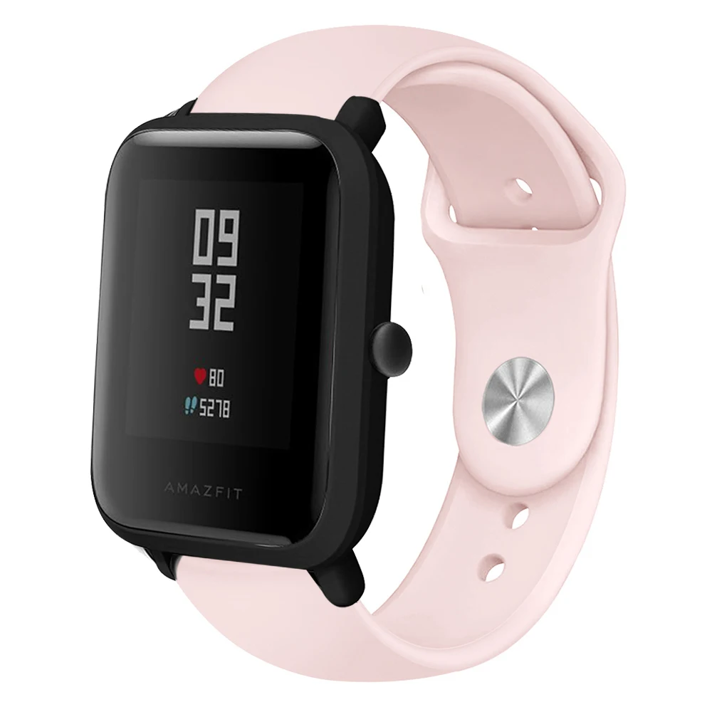 20 мм силиконовый мягкий ремешок для Xiaomi Huami Amazfit Bip BIT Lite Молодежные умные часы браслет на запястье для Amazfit Bip ремешок для часов Ремни